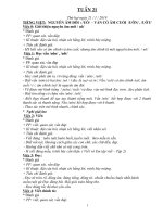 Giáo án lớp 1 theo tuần năm học 2018 2019 mới nhất tuần 21 