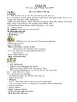 Giáo án lớp 5 theo tuần năm học 2018 2019 tuần 20 