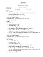 Giáo án lớp 1 theo tuần năm học 2018 2019 mới nhất tuần 19 