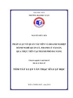 Pháp luật về quản tài viên và doanh nghiệp hành nghề quản lý, thanh lý tài sản, qua thực tiễn tại thành phố đà nẵng  (tt) 