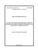 Giải quyết tranh chấp hợp đồng thương mại quốc tế dưới góc độ so sánh pháp luật việt nam và pháp luật lào  