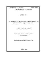 Tội phạm hóa các hành vi hối lộ trong khu vực tư   những vấn đề lý luận và thực tiễn  