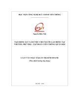 Tạo động lực làm việc cho người lao động tại Viettel Phú Thọ – Tập đoàn viễn thông quân đội (Luận văn thạc sĩ)