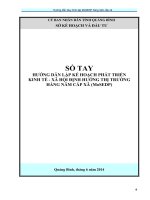 SỔ TAY HƯỚNG DẪN LẬP KẾ HOẠCH PHÁT TRIỂN KINH TẾ - XÃ HỘI ĐỊNH HƯỚNG THỊ TRƯỜNG HÀNG NĂM CẤP XÃ (MoSEDP)