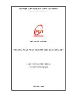 Nghiên cứu phương pháp phát hiện mã độc dựa trên các kỹ thuật học máy (Luận văn thạc sĩ)