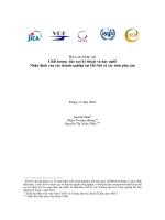 Báo cáo khảo sát Chất lượng đào tạo kỹ thuật và dạy nghề Nhận định của các doanh nghiệp tại Hà Nội và các tỉnh phụ cận