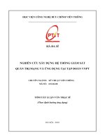 Nghiên cứu xây dựng hệ thống giám sát quản trị mạng và ứng dụng tại tập đoàn VNPT (tt)