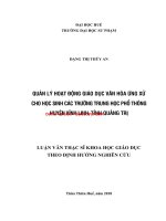 Quản lý hoạt động giáo dục văn hóa ứng xử cho học sinh các trường THPT huyện vĩnh linh, tỉnh quảng trị (tt) 