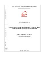 Nghiên cứu bộ chỉ tiêu KPI mạng 4G và ứng dụng trong đánh giá chất lượng mạng 4G tại Mobifone (Luận văn thạc sĩ)