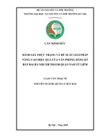 Đánh giá thực trạng và đề xuất giải pháp nâng cao hiệu quả của Văn phòng đăng ký đất đai Hà Nội chi nhánh quận Nam Từ Liêm (Luận văn thạc sĩ)