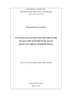   ỨNG DỤNG GIS XÂY DỰNG BẢN ĐỒ THÍCH NGHI ĐẤT ĐAI CHO NUÔI TÔM NƯỚC LỢ TẠI  HUYỆN TUY PHONG TỈNH BÌNH THUẬN 