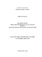 Hệ thống chủ đề trong thơ nôm đường luật của nguyễn khuyến (so sánh với quốc âm thi tập của nguyễn trãi) 