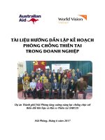 TÀI LIỆU HƯỚNG DẪN LẬP KẾ HOẠCH PHÒNG CHỐNG THIÊN TAI TRONG DOANH NGHIỆP