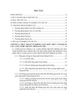 luận văn tốt nghiệp thạc sỹ kiến trúc  bảo tồn và phát huy giá trị làng chuông  hà nội