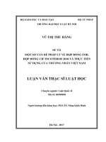 Một số vấn đề pháp lý về hợp đồng FOB, hợp đồng CIF incoterms 2010 và thực tiễn sử dụng của thương nhân việt nam  