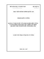 Luan van QUẢN lý NHÀ nước về GIẢM NGHÈO bền VỮNG
