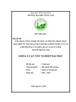 Ứng dụng công nghệ tin học và phương pháp toàn đạc điện tử thành lập bản đồ địa chính tờ số13 tỷ lệ 1 500 tại phường cầu diễn   quận nam từ liêm   thành phố hà nội 