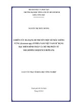   NGHIÊN CỨU ĐA DẠNG DI TRUYỀN MỘT SỐ MẪU GIỐNG  VỪNG (Sesamum spp.) Ở PHÍA NAM VIỆT NAM SỬ DỤNG  ĐẶC ĐIỂM HÌNH THÁI VÀ CHỈ THỊ PHÂN TỬ   SSR (SIMPLE SEQUENCE REPEATS)     