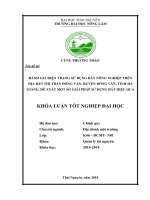 Đánh giá hiện trạng sử dụng đất nông nghiệp thị trấn đồng văn   huyện đồng văn   tỉnh hà giang  đề xuất một số giải pháp sử dụng đất hiệu quả 