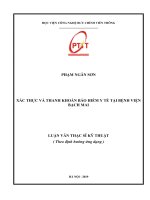 Xác thực và thanh khoản bảo hiểm y tế tại bệnh viện Bạch Mai (Luận văn thạc sĩ)