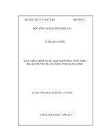 LV THỰC HIỆN CHÍNH SÁCH GIẢM NGHÈO bền VỮNG TRÊN địa bàn HUYỆN QUẢNG NINH, TỈNH QUẢNG BÌNH