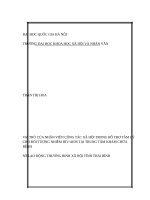 VAI TRÒ của NHÂN VIÊN CÔNG tác xã hội TRONG hỗ TRỢ tâm lý CHO đối TƯỢNG NHIỄM HIVAIDS tại TRUNG tâm KHÁM CHỮA BỆNH