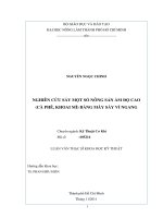 NGHIÊN CỨU SẤY MỘT SỐ NÔNG SẢN ẨM ĐỘ CAO   (CÀ PHÊ, KHOAI MÌ) BẰNG MÁY SẤY VỈ NGANG     NGHIÊN CỨU SẤY MỘT SỐ NÔNG SẢN ẨM ĐỘ CAO   (CÀ PHÊ, KHOAI MÌ) BẰNG MÁY SẤY VỈ NGANG    