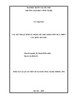 Các kỹ thuật sinh dữ liệu kiểm thử tự động dựa trên mô hình (tt) 