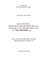 Quản lí xây dựng trường THPT thuận an, huyện phú vang, tỉnh thừa thiên   huế đạt chuẩn quốc gia  (tt) 