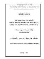 Mô hình công tác xã hội cai nghiện ma túy ở phú thọ