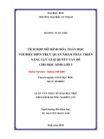 Tích hợp mô hình hóa toán học với biểu diễn trực quan nhằm phát triển năng lực giải quyết vấn đề cho học sinh lớp 3 (tt) 
