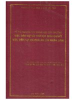 Việc dân sự và thủ tục giải quyết việc dân sự tại toà án nhân dân  