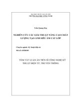 Nghiên cứu các giải thuật nâng cao chất lượng tạo ảnh siêu âm cắt lớp (tt) 