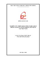 Nghiên cứu triển khai công nghệ ADSB trong giám sát hàng không dân dụng tại Việt Nam (Luận văn thạc sĩ)