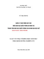 Quản lý hoạt động dạy học môn giáo dục quốc phòng an ninh tại trung tâm giáo dục quốc phòng và an ninh đại học huế (tt) 