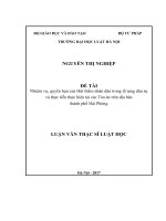 Nhiệm vụ, quyền hạn của hội thẩm nhân dân trong tố tụng dân sự và thực tiễn thực hiện tại các tòa án trên địa bàn thành phố hải phòng  