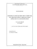   ẢNH HƯỞNG CỦA PHYTASE TRONG THỨC ĂN TRÊN NĂNG SUẤT, PHẨM CHẤT TRỨNG VÀ HIỆU QUẢ SỬ DỤNG  DƯỠNG CHẤT CỦA GÀ ĐẺ THƯƠNG PHẨM 