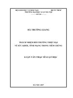 Trách nhiệm bồi thường thiệt hại về sức khỏe, tính mạng trong tiêm chủng  