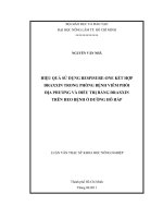 HIỆU QUẢ SỬ DỤNG RESPISUREONE KẾT HỢP  DRAXXIN TRONG PHÒNG BỆNH VIÊM PHỔI   ĐỊA PHƯƠNG VÀ ĐIỀU TRỊ BẰNG DRAXXIN   TRÊN HEO BỆNH Ở ĐƯỜNG HÔ HẤP  