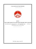 ĐỀ ÁN PHÁT TRIỂN KINH TẾ TẬP THỂ TỈNH VĨNH PHÚC ĐẾN NĂM 2020