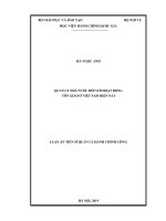 Quản lý nhà nước đối với hoạt động tôn giáo ở Việt Nam hiện nay (Luận án tiến sĩ)