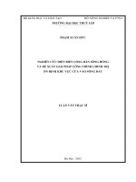 NGHIÊN CỨU DIỄN BIẾN LÒNG DẪN SÔNG HỒNG   VÀ ĐỀ XUẤT GIẢI PHÁP CÔNG TRÌNH CHỈNH TRỊ  ỔN ĐỊNH KHU VỰC CỬA VÀO SÔNG ĐÁY 