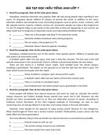 BAI TAP DOC HIEU TIENG ANH LOP 7