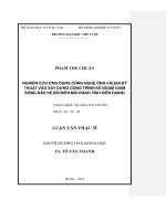 NGHIÊN CỨU ỨNG DỤNG CÔNG NGHỆ ỐNG VẢI ĐỊA KỸ  THUẬT VÀO XÂY DỰNG CÔNG TRÌNH KÈ NGẦM GIẢM  SÓNG BẢO VỆ BỜ BIỂN MŨI RẢNH TỈNH KIÊN GIANG   