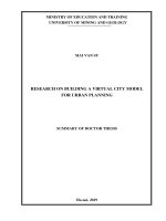 Nghiên cứu xây dựng mô hình thành phố ảo phục vụ công tác quy hoạch đô thị tt tiếng anh 
