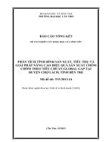 PHÂN TÍCH TÌNH HÌNH SẢN XUẤT, TIÊU THỤ VÀ GIẢI PHÁP NÂNG CAO HIỆU QUẢ SẢN XUẤT CHÔM CHÔM THEO TIÊU CHUẨN GLOBAL GAP TẠI HUYỆN CHỢ LÁCH, TỈNH BẾN TRE