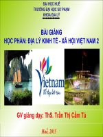 BÀI GIẢNG ĐỊA LÝ KINH TẾ- XÃ HỘC VIỆT NAM