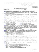 Đề thi KSCL môn Giáo dục công dân lớp 12, năm 2019