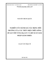   NGHIÊN CỨU ĐÁNH GIÁ TÁC ĐỘNG MÔI  TRƯỜNG CỦA CÁC THỦY ĐIỆN TRÊN SÔNG  SÊ SAN TỚI VÙNG HẠ LƯU VÀ ĐỀ XUẤT GIẢI  PHÁP GIẢM THIỂU   