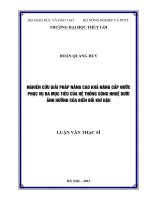 NGHIÊN CỨU GIẢI PHÁP NÂNG CAO KHẢ NĂNG CẤP NƯỚC PHỤC VỤ ĐA MỤC TIÊU CỦA HỆ THỐNG SÔNG NHUỆ DƯỚI ẢNH HƯỞNG CỦA BIẾN ĐỔI KHÍ HẬU 